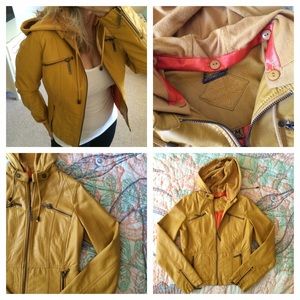 Hooded Leather Jacket