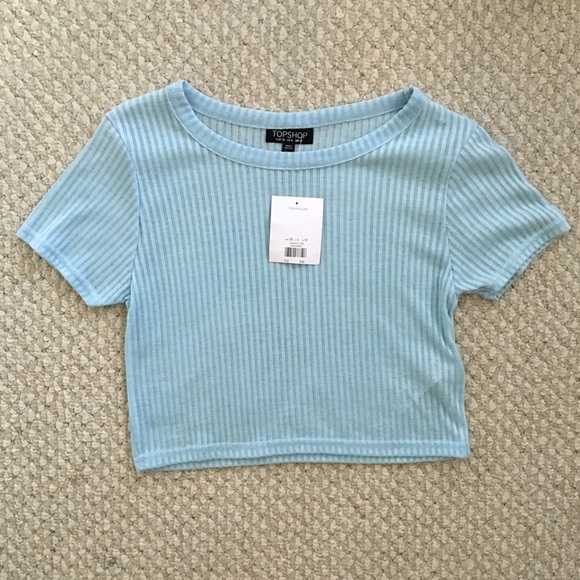 Light Blue Topshop Crop Top