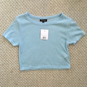 Light Blue Topshop Crop Top