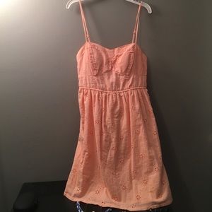 peach dress