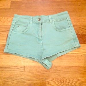 ASOS High Waisted / Cheeky Denim Shorts