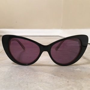 Black Cat Eye Fossil Sunglasses