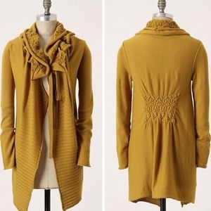 Anthropologie Moth ruffled sweater Color - Oatmeal