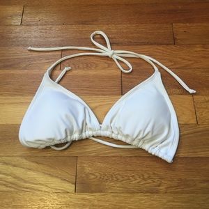 White triangle bikini top