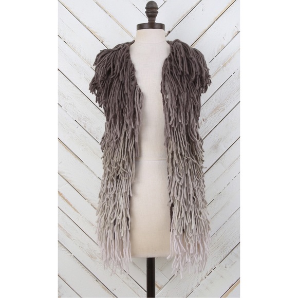 Altar'd State shaggy ombré vest
