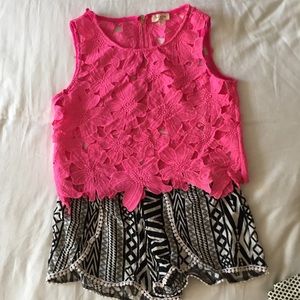 Pink lace crochet top (more pics added!)