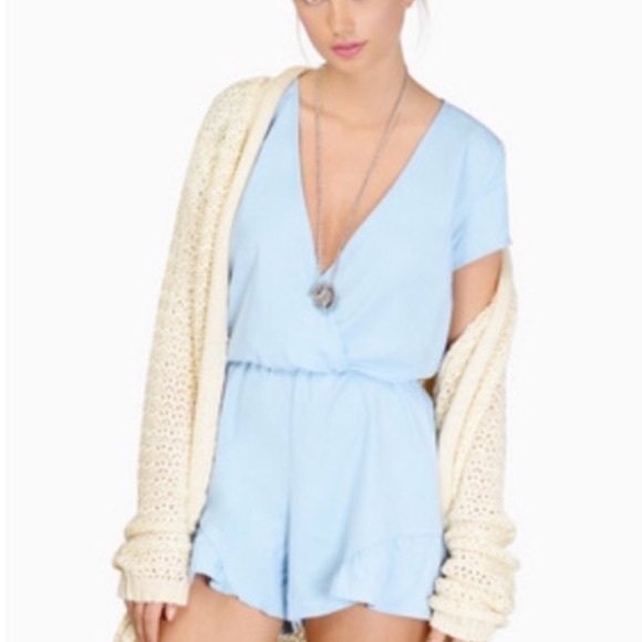 Baby blue romper