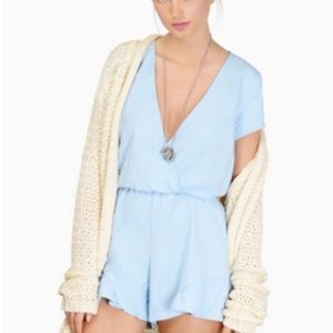 Baby blue romper