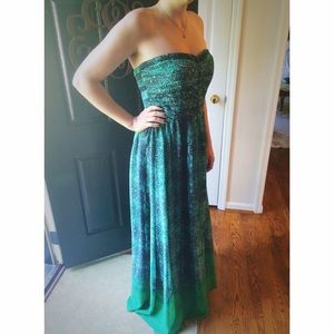 Anthropologie Green Prom Dress