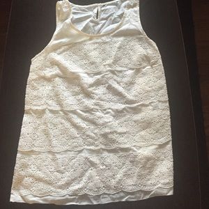 White lace tank top