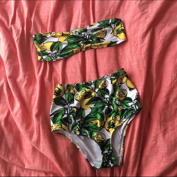 American apparel high waist swim suit