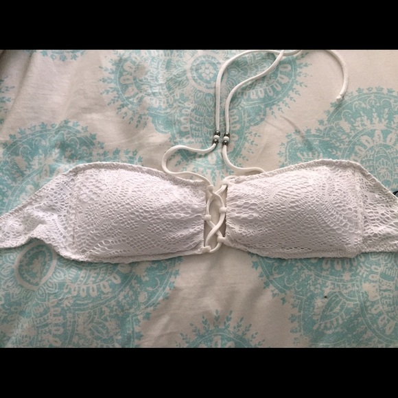 NWT Ralph Lauren White Crochet Bandeau Top - Picture 3 of 4
