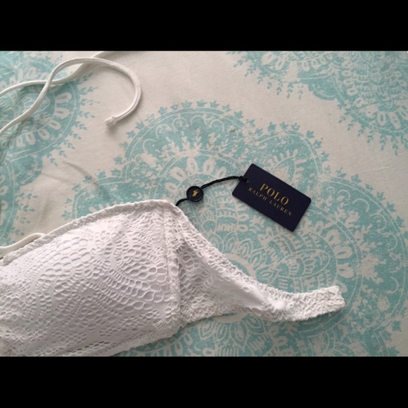 NWT Ralph Lauren White Crochet Bandeau Top - Picture 4 of 4