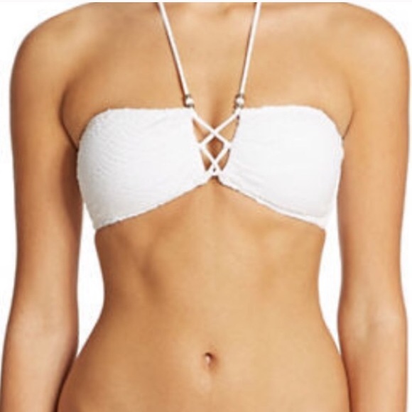 NWT Ralph Lauren White Crochet Bandeau Top - Picture 1 of 4