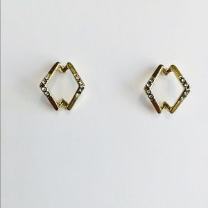 House of Harlow Gold and CZ Earrings