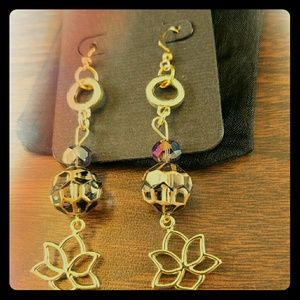 Gold dangle earrings