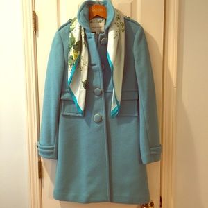 Banana Republic Peacoat with Matching Silk Scarf