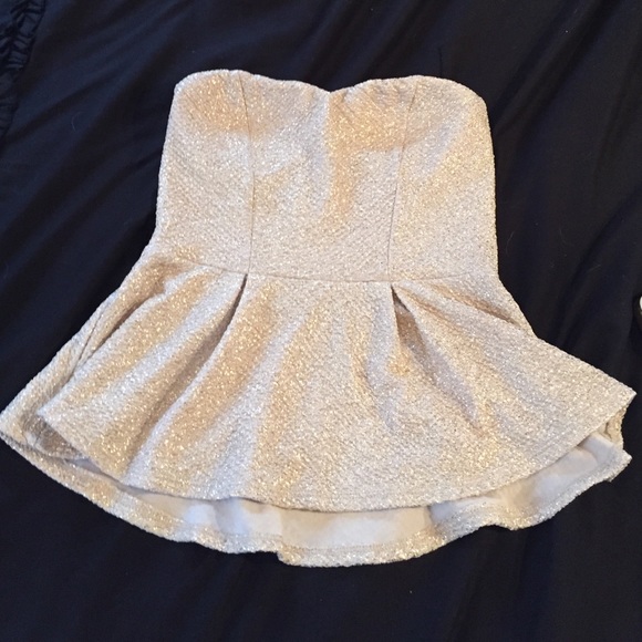 Gold peplum shirt