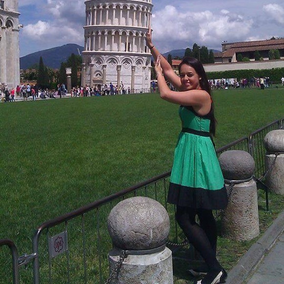 GREEN & BLACK DRESS - Picture 3 of 3