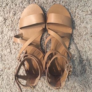 Forever 21 Strappy Tan Flats 6