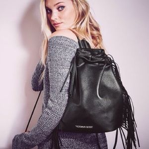 Leather Victoria's Secret Fringe Backpack