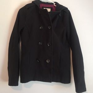 Black button-up coat