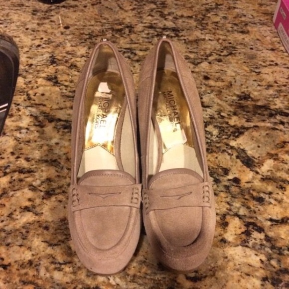 Michael Kors loafer wedges. Never worn!