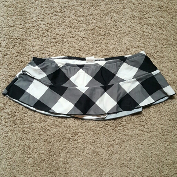 Small Plaid Skirted  Bikini Bottom