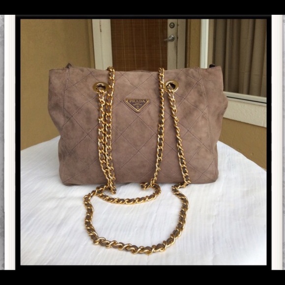 Suede Prada Handbag