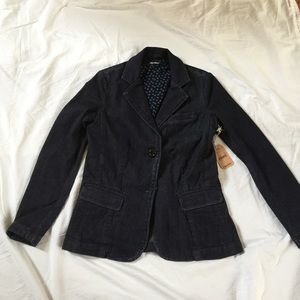 Stretch denim blazer