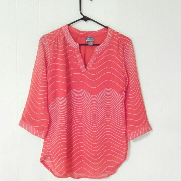 Red Sheer Professional Blouse