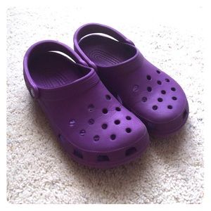 Purple Crocs