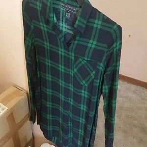 Black and green flannel