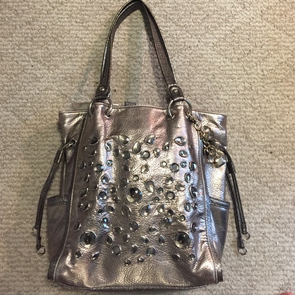 Beautiful Large Jeweled Kathy Van Zeeland Purse