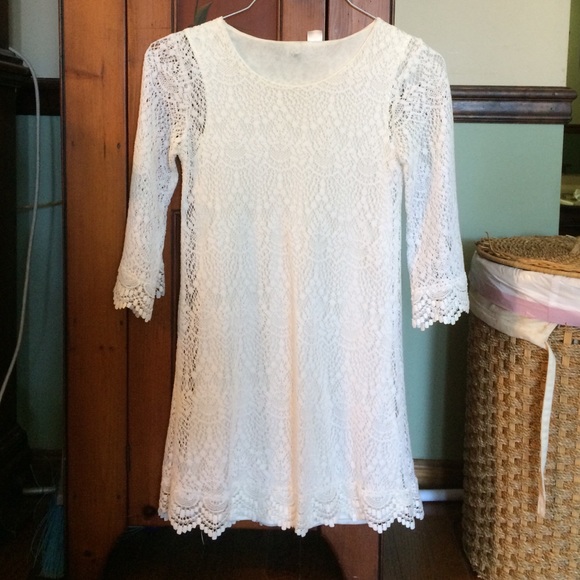 h&m white lace dress /cover up