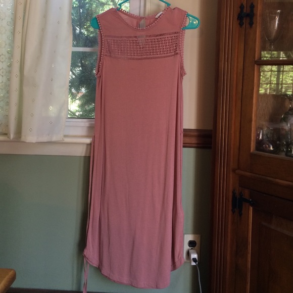 H&m Light weight pink sun dress/work dress