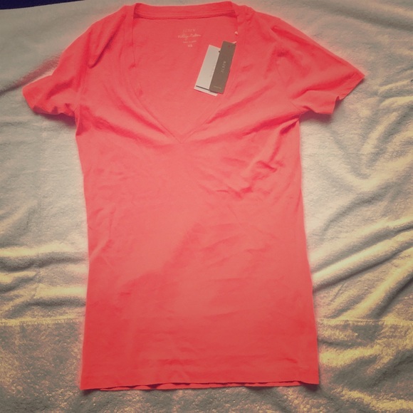 Bright pink jcrew shirt