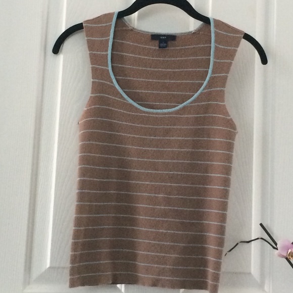Flattering Gap Tank with blue stripes