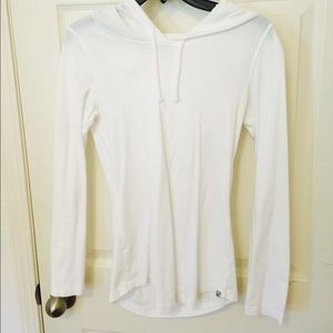 Eddie Bauer white hooded shirt