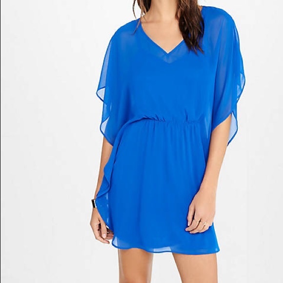 NWT! Blue Caped Dress