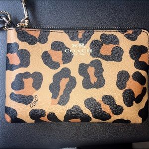Coach Cheetah print wristlet
