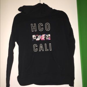 Navy blue Hollister turtle neck hoodie