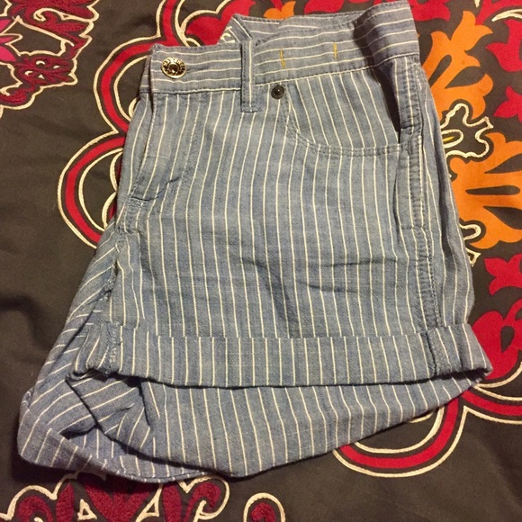 Madewell striped jean shorts