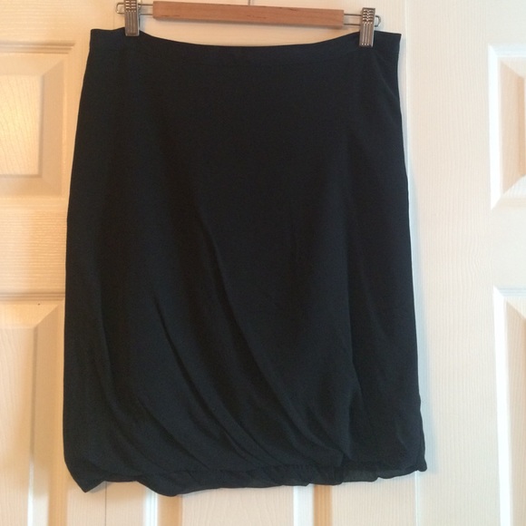 Black silk skirt