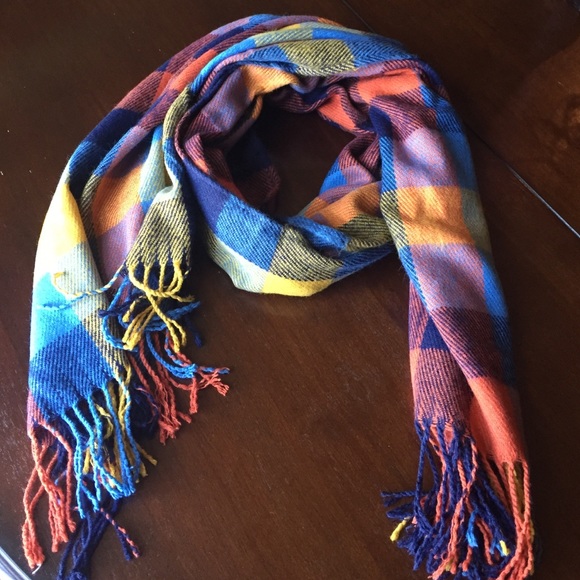 Accessories - Plaid Fringe Scarf