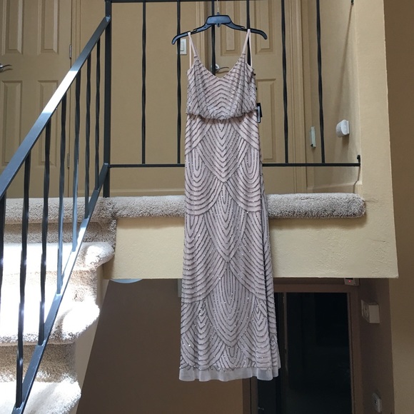 Adriana Papell Embellished Blouson Gown