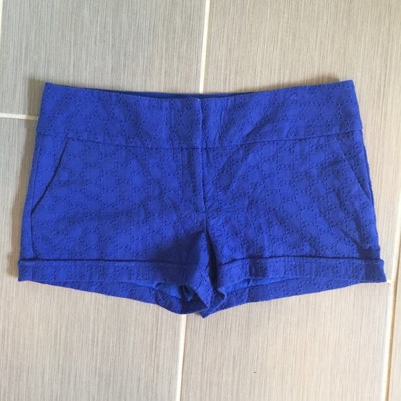 Charlotte Russe Pants - Charlotte Russe Blue Textured Summer Shorts