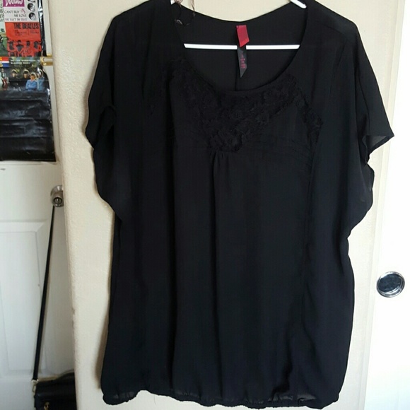 Sheer black top