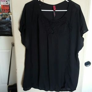 Sheer black top