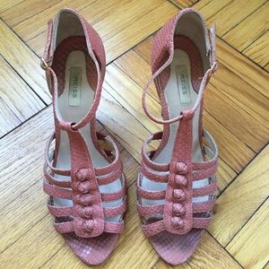 Reiss pink strappy heels